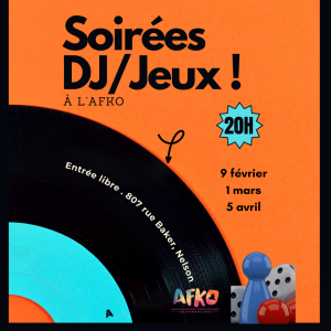 soirees dj/jeux 1er vendredi du mois