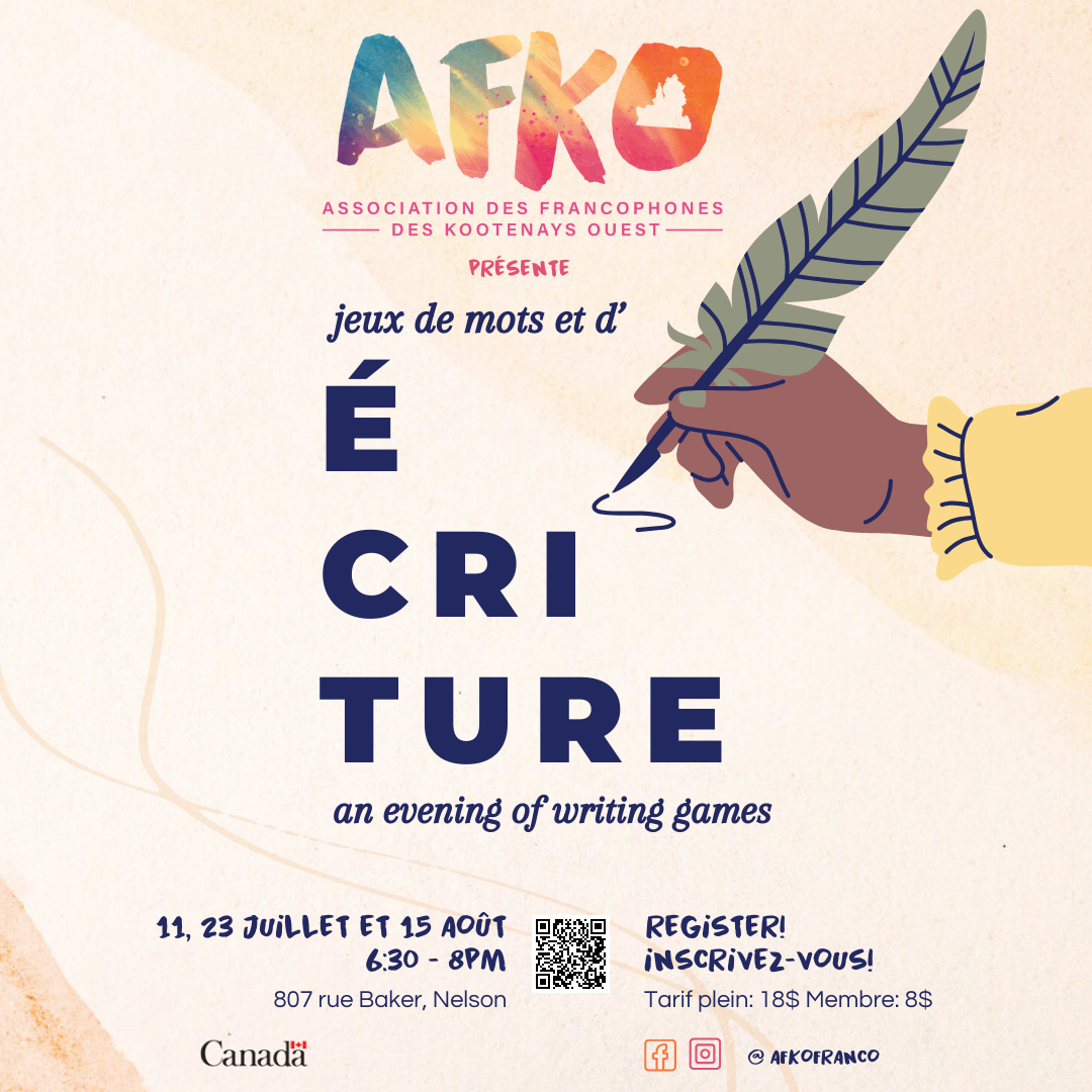 atelier écriture jeux de mots 13 juillet