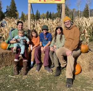 Matgieu Zeziola et sa famille à la Linden ferme