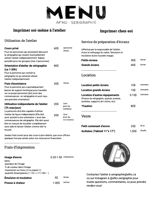 Les Services de Serigraphie
